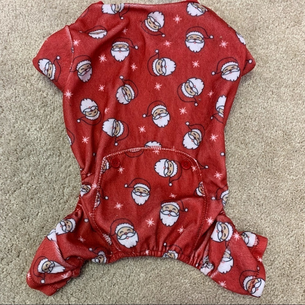 𝅺BAILEY & Bella small breed dog red Santa Claus pyjamas size medium